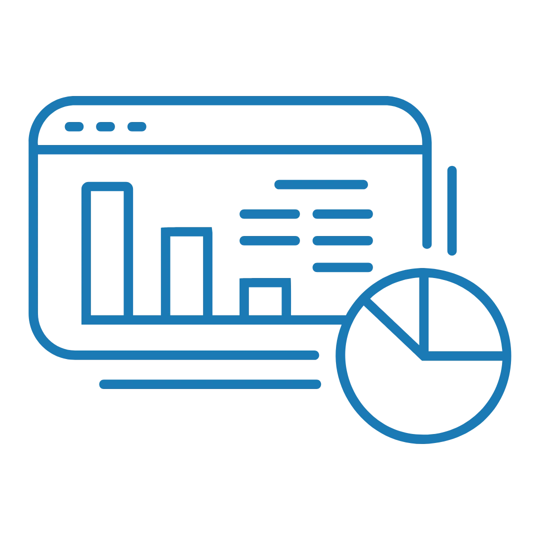 graphic showing two graph on a computer screen